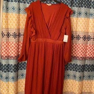 Girl Soul Rust Ruffle Dress